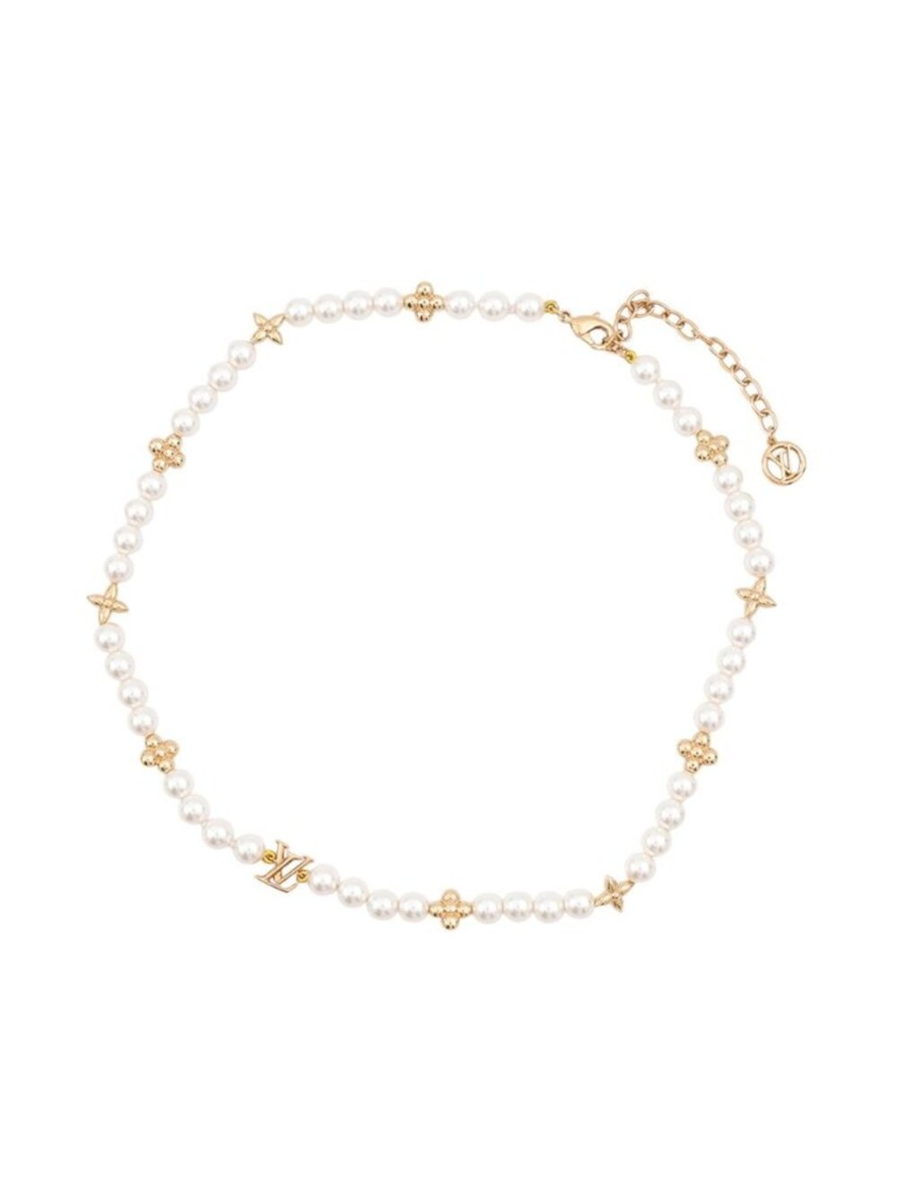 Louis Vuitton Necklace My LV Pearl Metal Faux